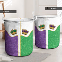 Mardi Gras Crown Laundry Basket Western Yoke Glitter Style