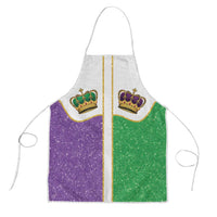 Mardi Gras Crown Apron Western Yoke Glitter Style