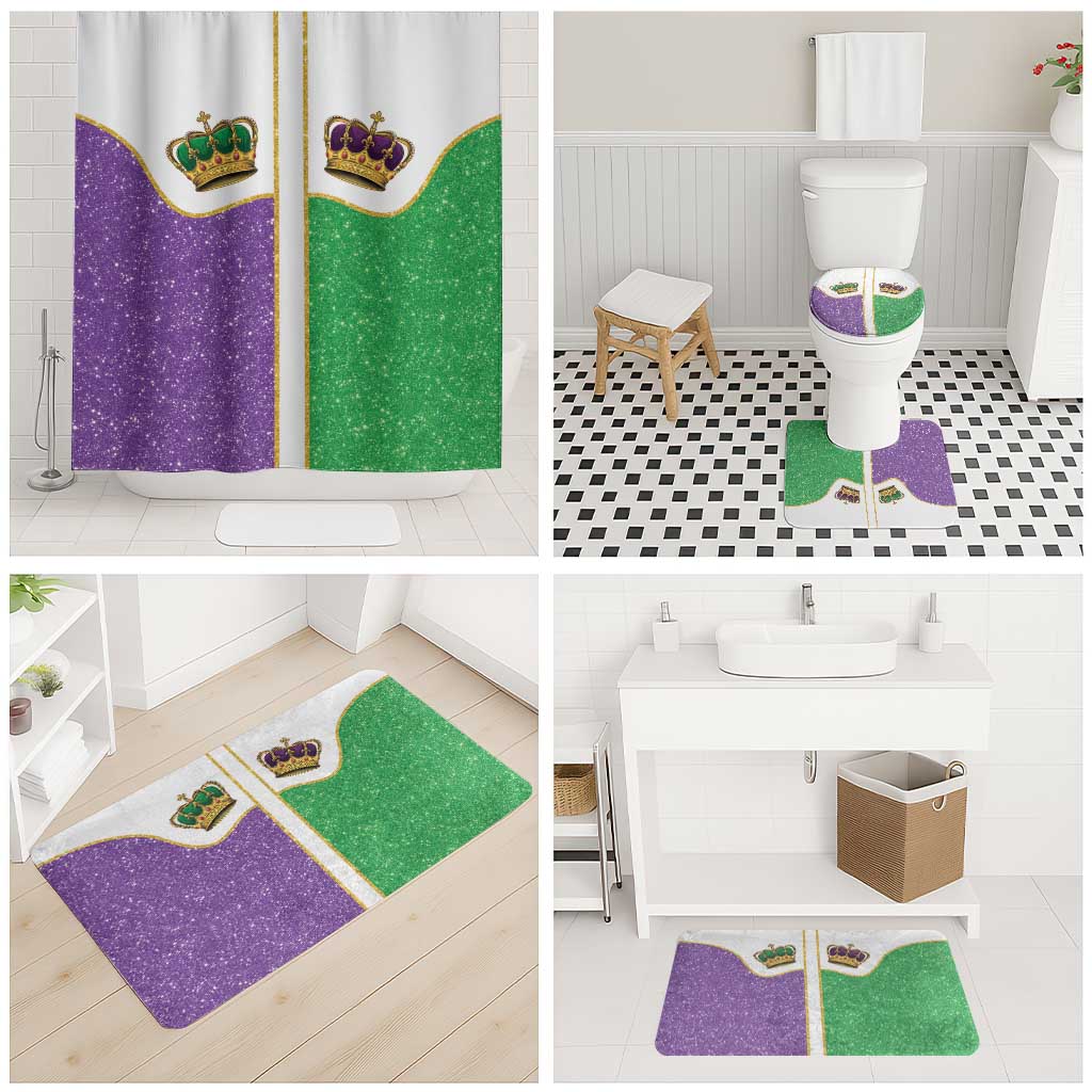 Mardi Gras Crown Bathroom Set Western Yoke Glitter Style