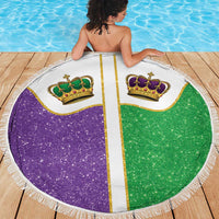 Mardi Gras Crown Beach Blanket Western Yoke Glitter Style
