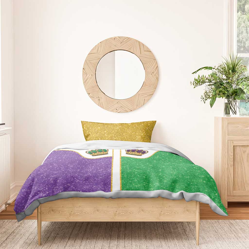 Mardi Gras Crown Bedding Set Western Yoke Glitter Style