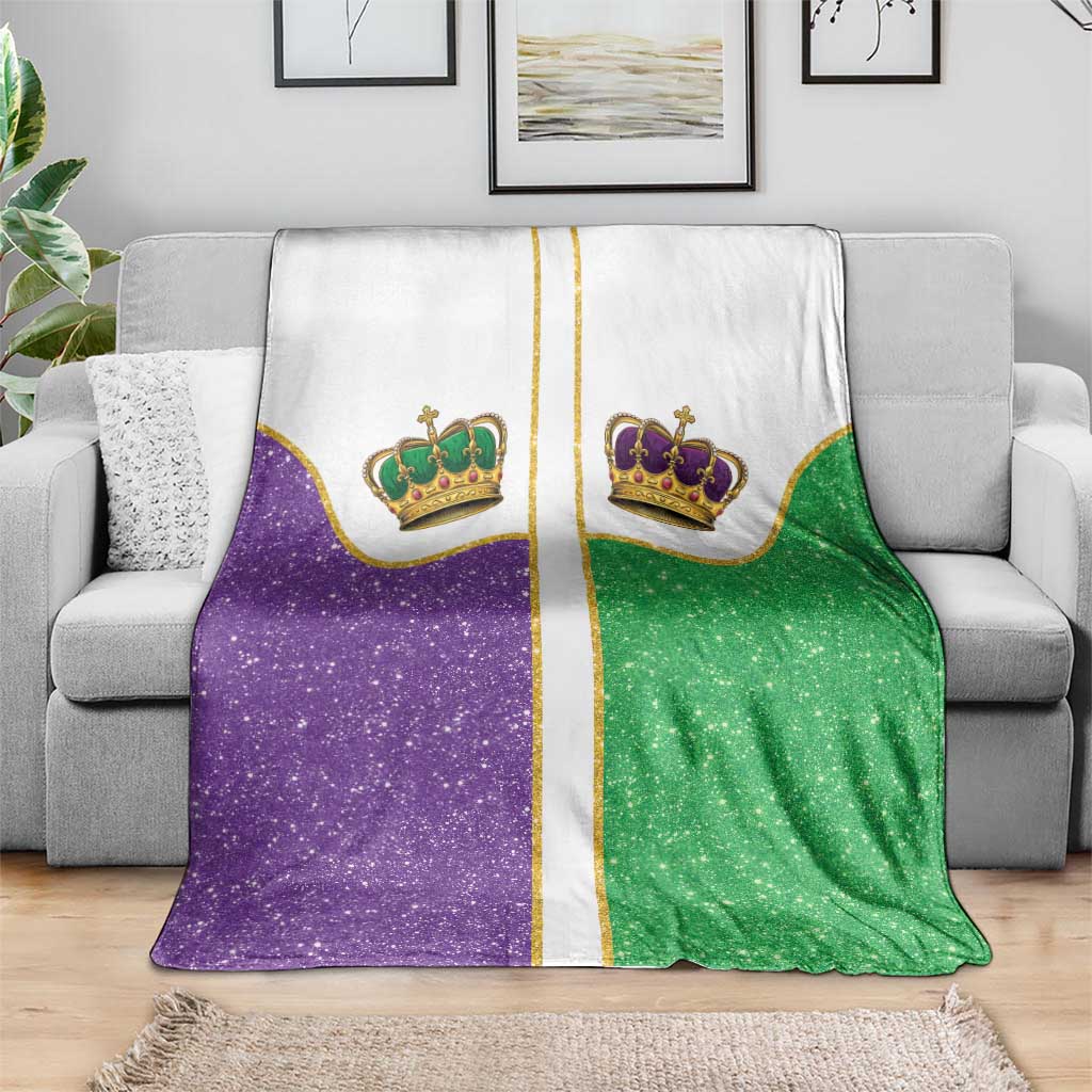 Mardi Gras Crown Blanket Western Yoke Glitter Style