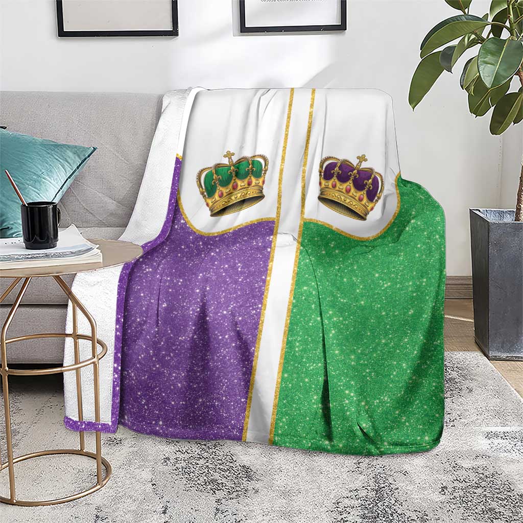 Mardi Gras Crown Blanket Western Yoke Glitter Style