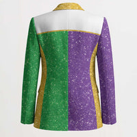 Mardi Gras Crown Blazer Western Yoke Glitter Style