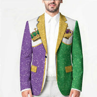 Mardi Gras Crown Blazer Western Yoke Glitter Style