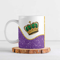 Mardi Gras Crown Ceramic Mug Western Yoke Glitter Style