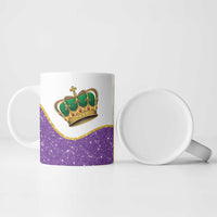 Mardi Gras Crown Ceramic Mug Western Yoke Glitter Style