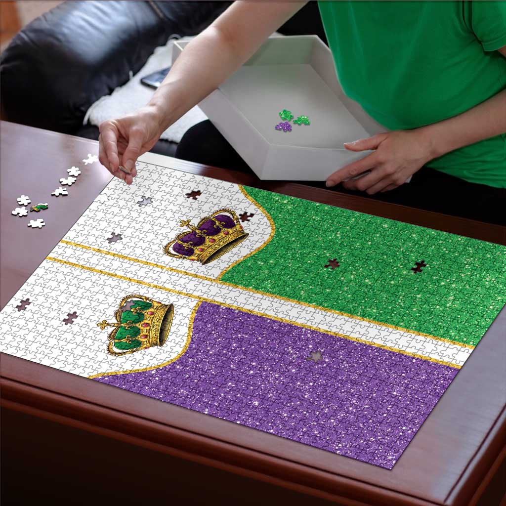 Mardi Gras Crown Puzzle Western Yoke Glitter Style