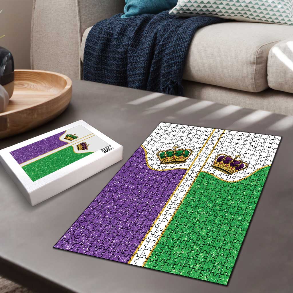 Mardi Gras Crown Puzzle Western Yoke Glitter Style