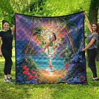Aloha Hawaii Quilt Hula Martini Tropical Vibes - Wonder Print Shop