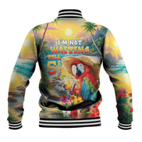 Hawaii Parrot Baseball Jacket Im Not Waiting Till 5 Oclock
