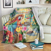 Hawaii Parrot Blanket Im Not Waiting Till 5 Oclock