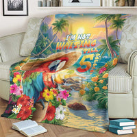 Hawaii Parrot Blanket Im Not Waiting Till 5 Oclock