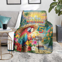 Hawaii Parrot Blanket Im Not Waiting Till 5 Oclock
