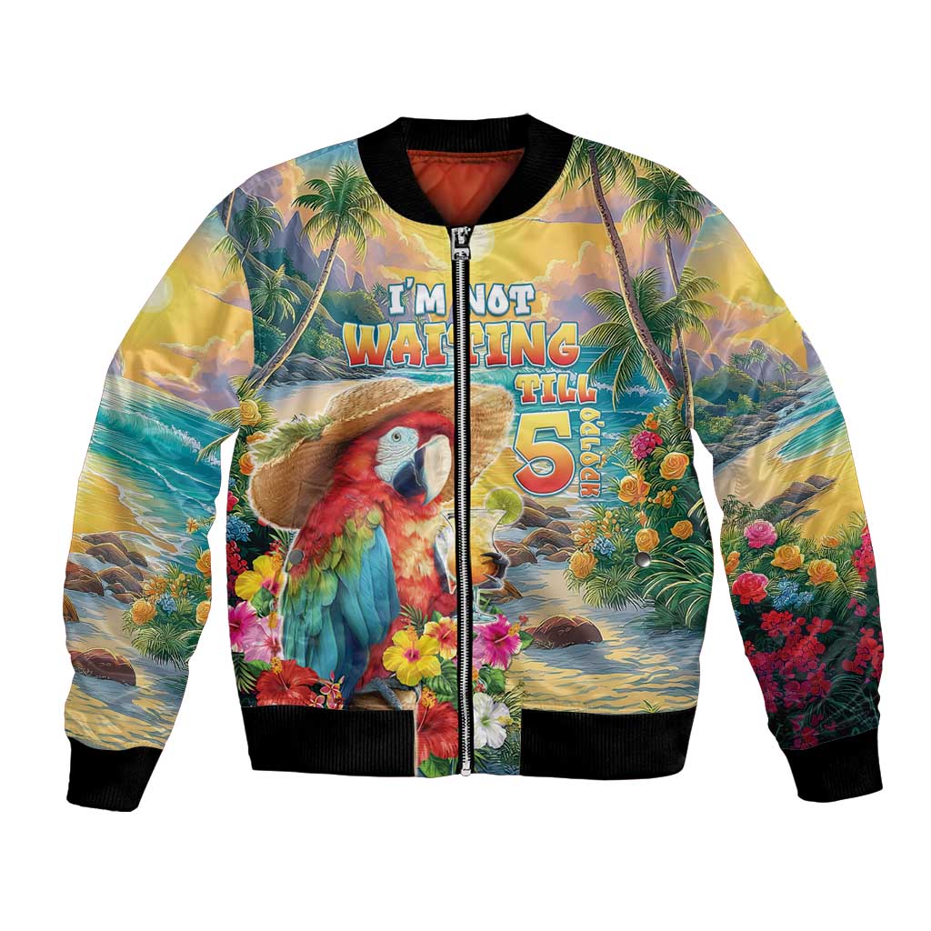 Hawaii Parrot Bomber Jacket Im Not Waiting Till 5 Oclock