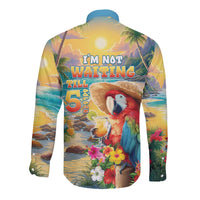 Hawaii Parrot Long Sleeve Button Shirt Im Not Waiting Till 5 Oclock