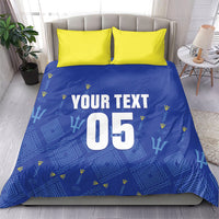 Custom Barbados 2026 Cricket Bedding Set Tridents Rise