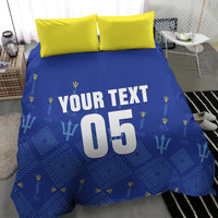 Custom Barbados 2026 Cricket Bedding Set Tridents Rise