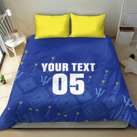 Custom Barbados 2026 Cricket Bedding Set Tridents Rise