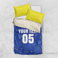 Custom Barbados 2026 Cricket Bedding Set Tridents Rise