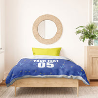 Custom Barbados 2026 Cricket Bedding Set Tridents Rise