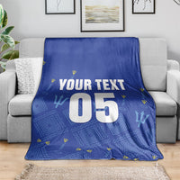 Custom Barbados 2026 Cricket Blanket Tridents Rise