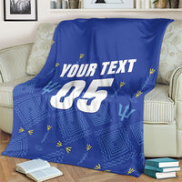 Custom Barbados 2026 Cricket Blanket Tridents Rise