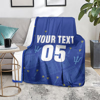 Custom Barbados 2026 Cricket Blanket Tridents Rise