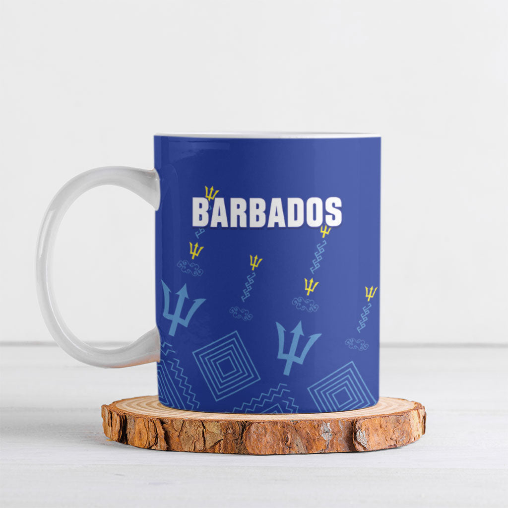 Custom Barbados 2026 Cricket Ceramic Mug Tridents Rise