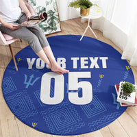 Custom Barbados 2026 Cricket Round Carpet Tridents Rise