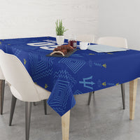Custom Barbados 2026 Cricket Tablecloth Tridents Rise