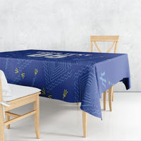 Custom Barbados 2026 Cricket Tablecloth Tridents Rise