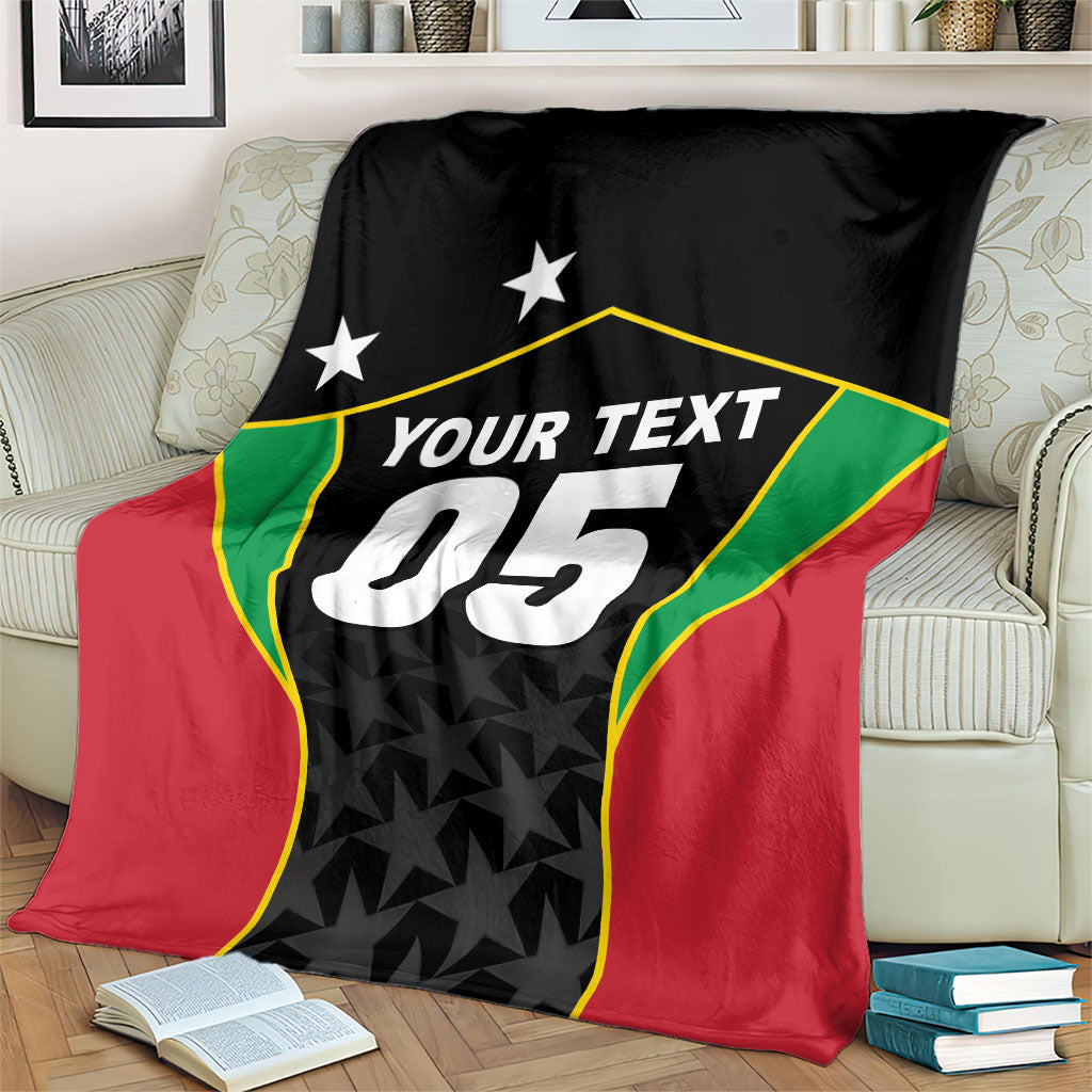 Custom Saint Kitts And Nevis 2026 Cricket Blanket Unique Style