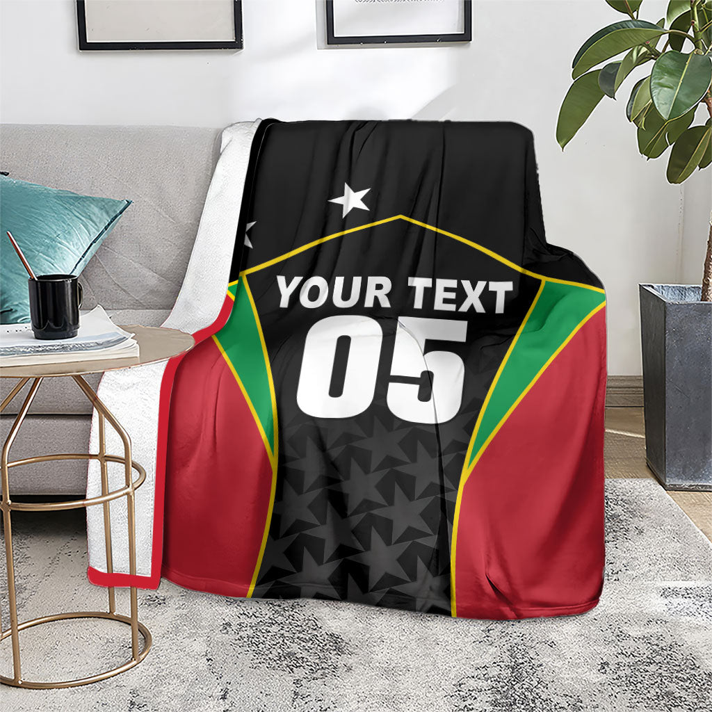 Custom Saint Kitts And Nevis 2026 Cricket Blanket Unique Style