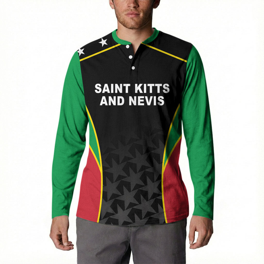 Custom Saint Kitts And Nevis 2026 Cricket Button Sweatshirt Unique Style