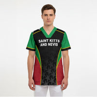 Custom Saint Kitts And Nevis 2026 Cricket Scrub Top Unique Style