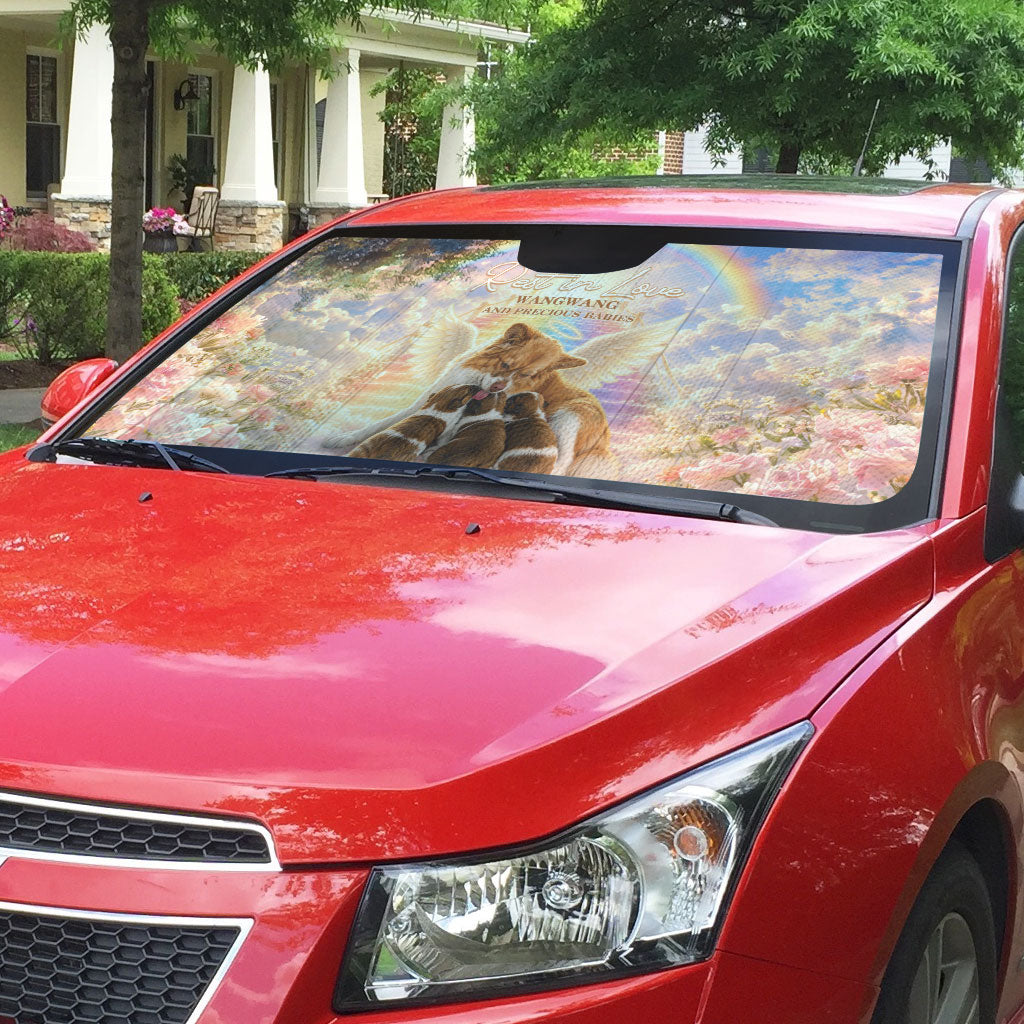 Justice For WangWang Angel Dog Auto Sun Shade Rest In Love