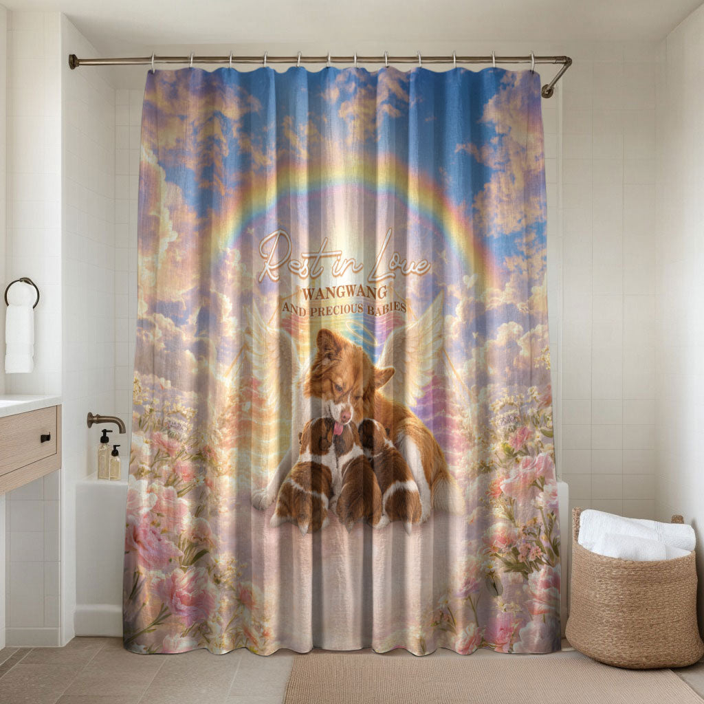 Justice For WangWang Angel Dog Bathroom Set Rest In Love