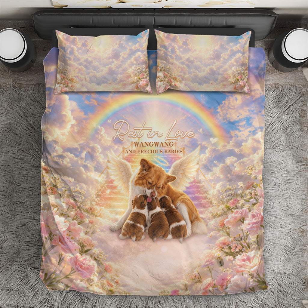 Justice For WangWang Angel Dog Bedding Set Rest In Love