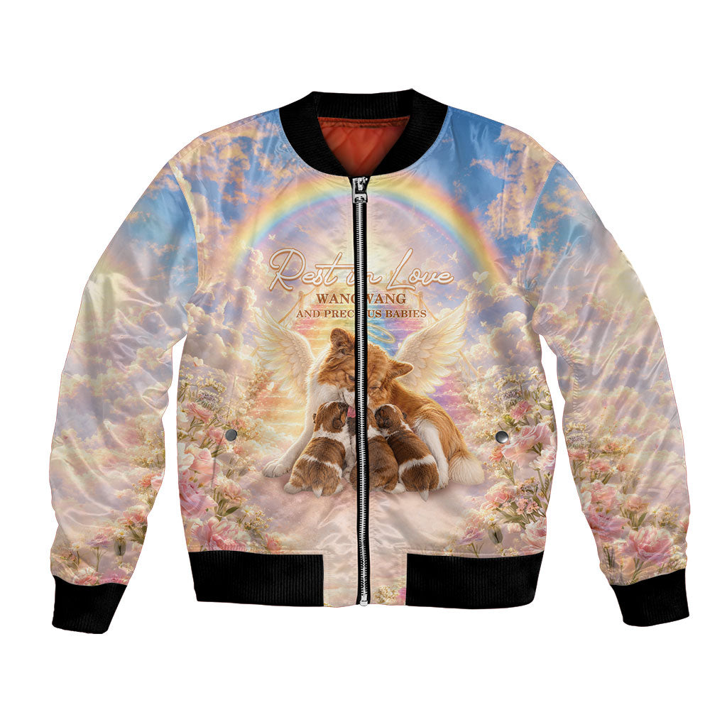 Justice For WangWang Angel Dog Bomber Jacket Rest In Love