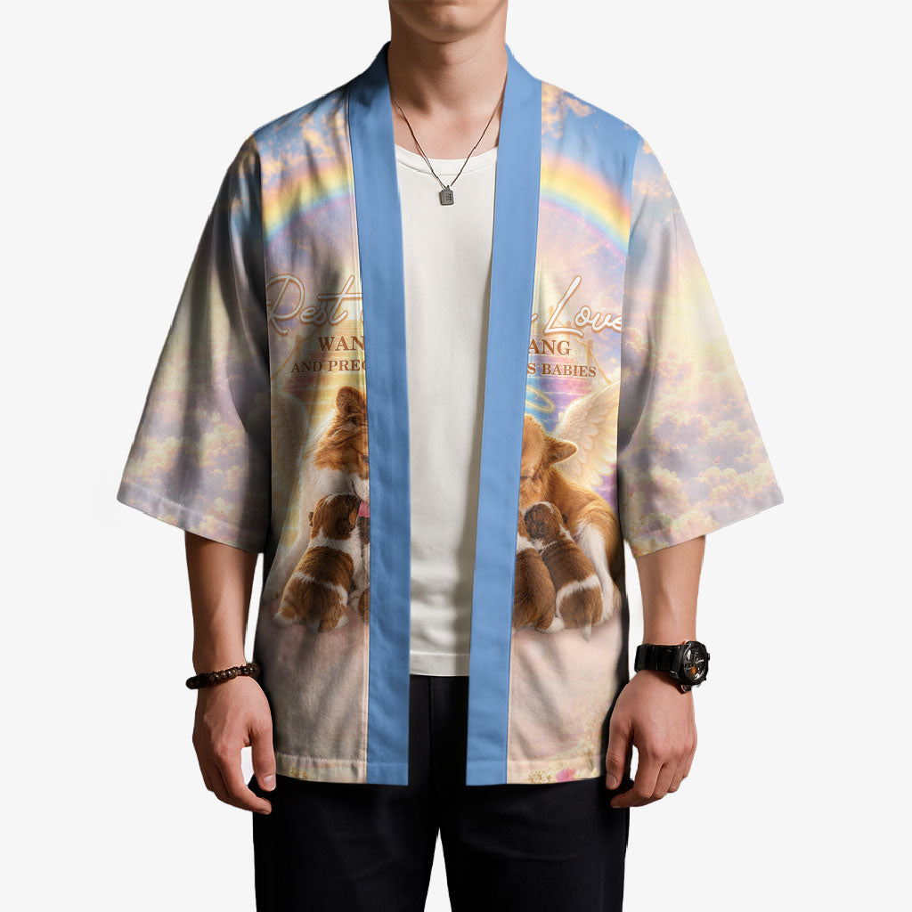Justice For WangWang Angel Dog Kimono Rest In Love