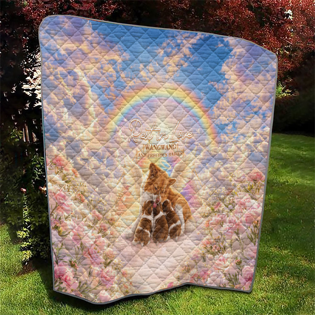 Justice For WangWang Angel Dog Quilt Rest In Love