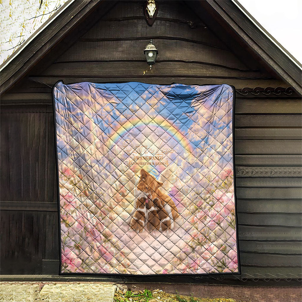 Justice For WangWang Angel Dog Quilt Rest In Love