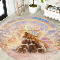 Justice For WangWang Angel Dog Round Carpet Rest In Love