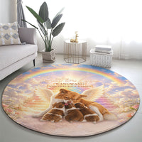 Justice For WangWang Angel Dog Round Carpet Rest In Love