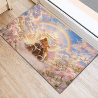 Justice For WangWang Angel Dog Rubber Doormat Rest In Love