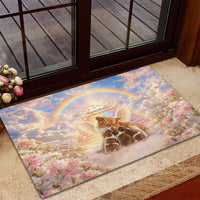 Justice For WangWang Angel Dog Rubber Doormat Rest In Love