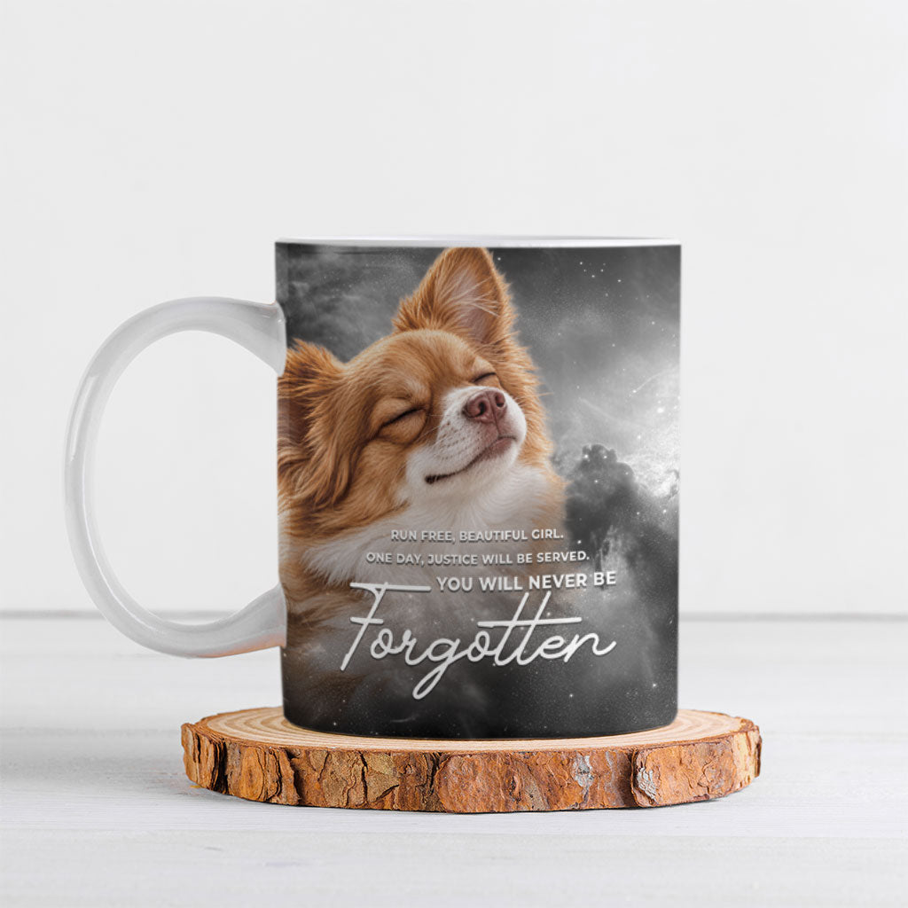 WangWang Angel Dog Remembrance Ceramic Mug You Will Never Be Forgotten