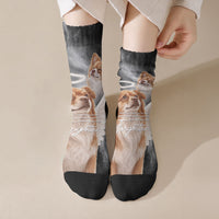 WangWang Angel Dog Remembrance Crew Socks You Will Never Be Forgotten