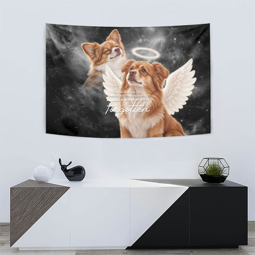 WangWang Angel Dog Remembrance Tapestry You Will Never Be Forgotten